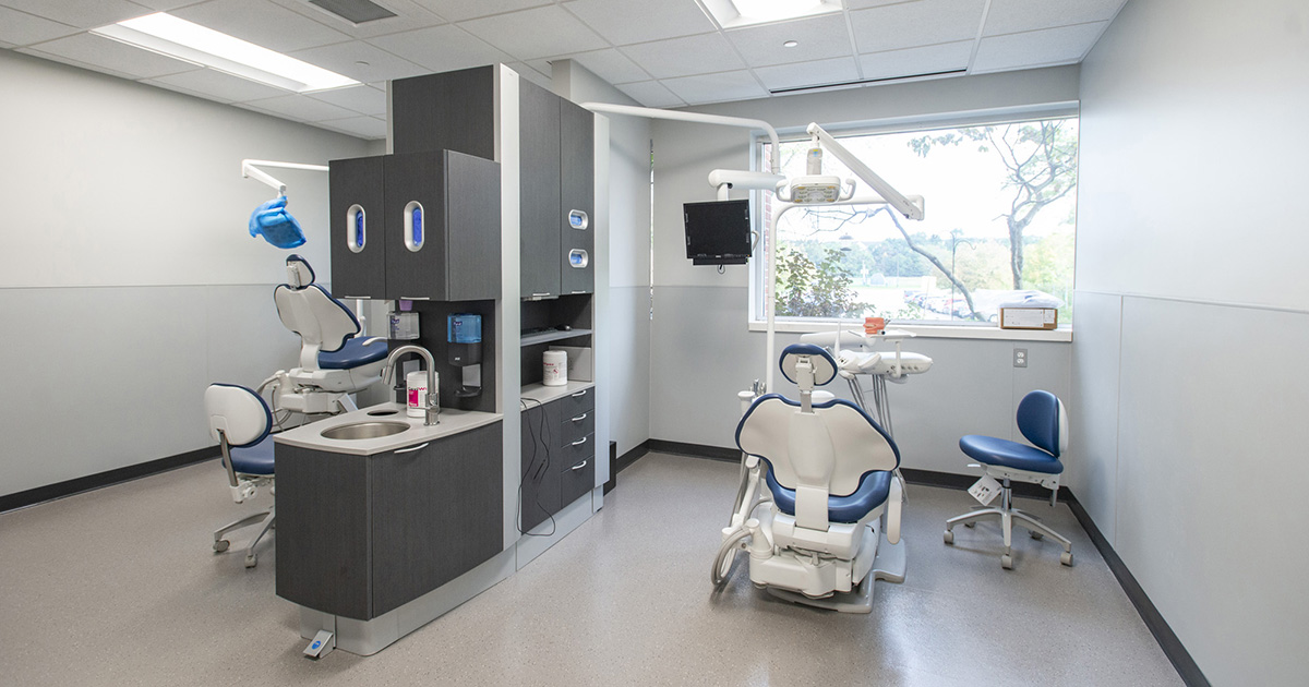 Dental chairs in KCC's Dental Hygiene Clinic.