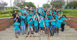 A group photo of Upward Bound students.